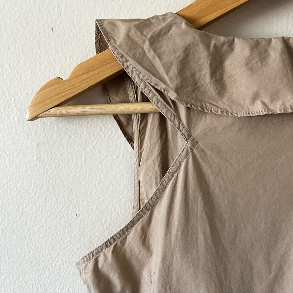 Marissa Webb x RTR Khaki Ruffle Wrap Dress Tan V-Neck Mini Button Front‎ size 0 - Picture 12 of 16